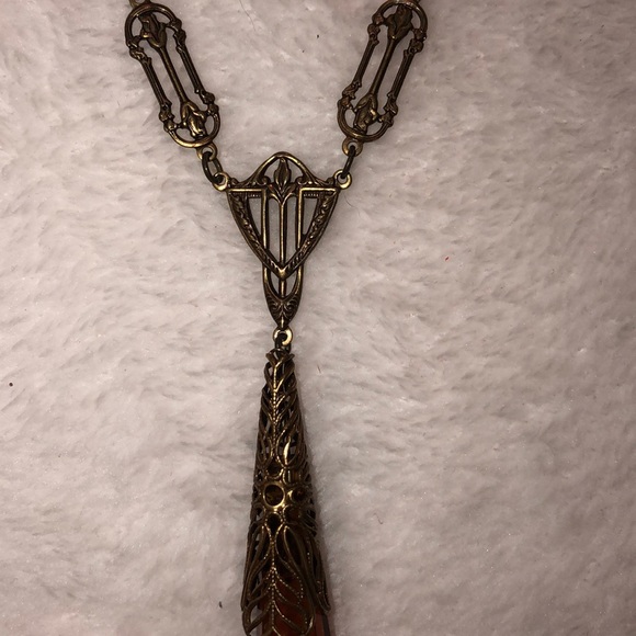 Long boho crystal necklace - Picture 4 of 7
